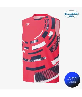 Yonex Men's Sleeveless Game Shirts 10579 (Geranium Pink) de votre