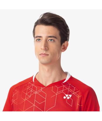 Yonex Men's Crew Neck Shirt 10602 (Sunset Red) france